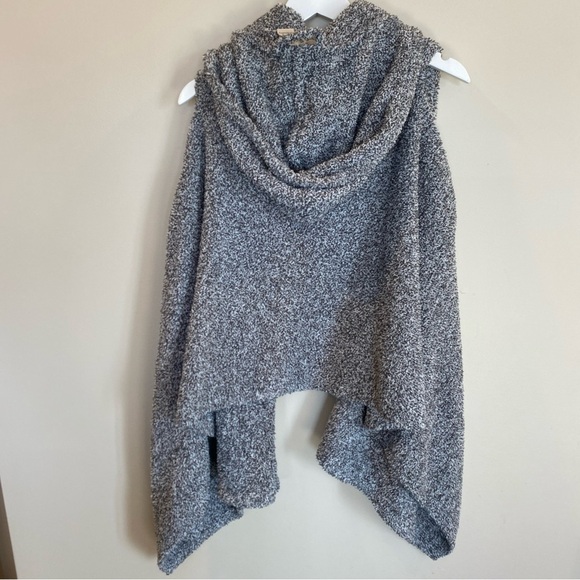 Soft Surroundings Open Front Cardigan Sleeveless Hooded Cozy Wrap Women One Size - Picture 5 of 5